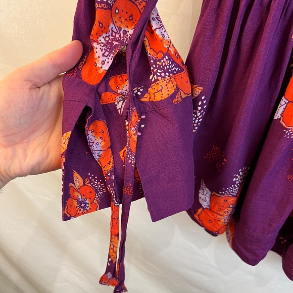 Free People - Printed Tunic Blouse/Mini Dress - "Tuscan Dreams" Plum Floral - S - Picture 7 of 9